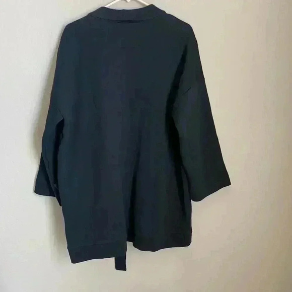 Madewell MWL Betterterry Wrap Sweatshirt Jacket Black Size Medium - Picture 12 of 14